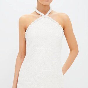 Tuckernuck Hyacinth House Cream Tweed & Pearl Petra Mini Dress - S